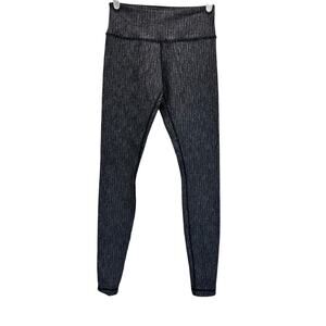 Lululemon Wunder Under Leggings Black White Size 4